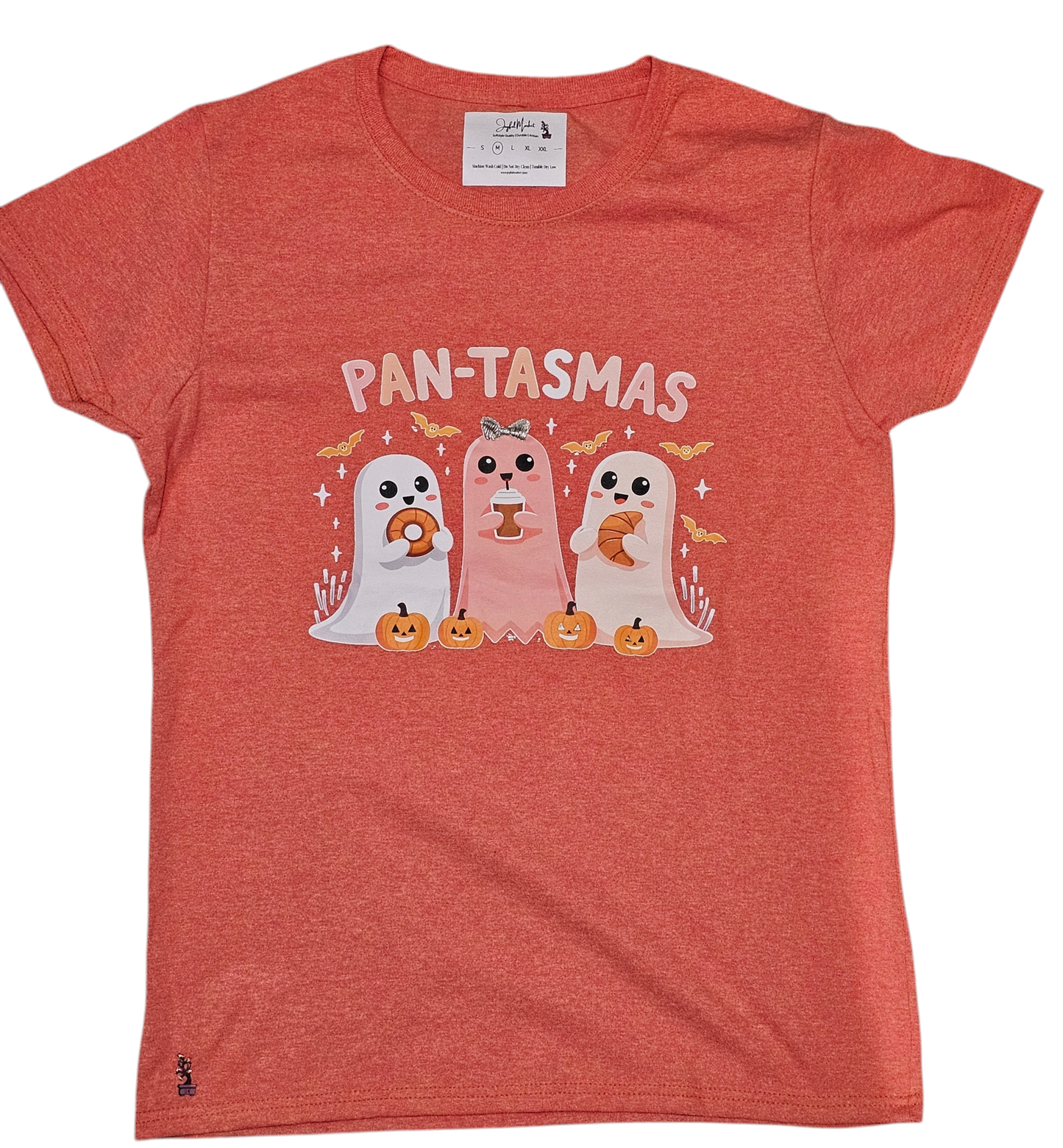 Pan-Tasmas Cute ghost woman's fitted T-Shirt