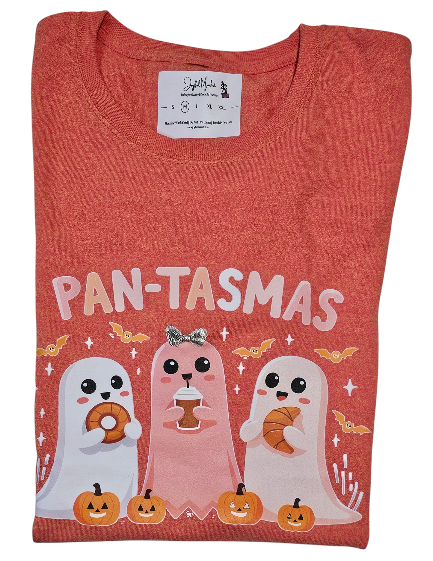 Pan-Tasmas Cute ghost woman's fitted T-Shirt